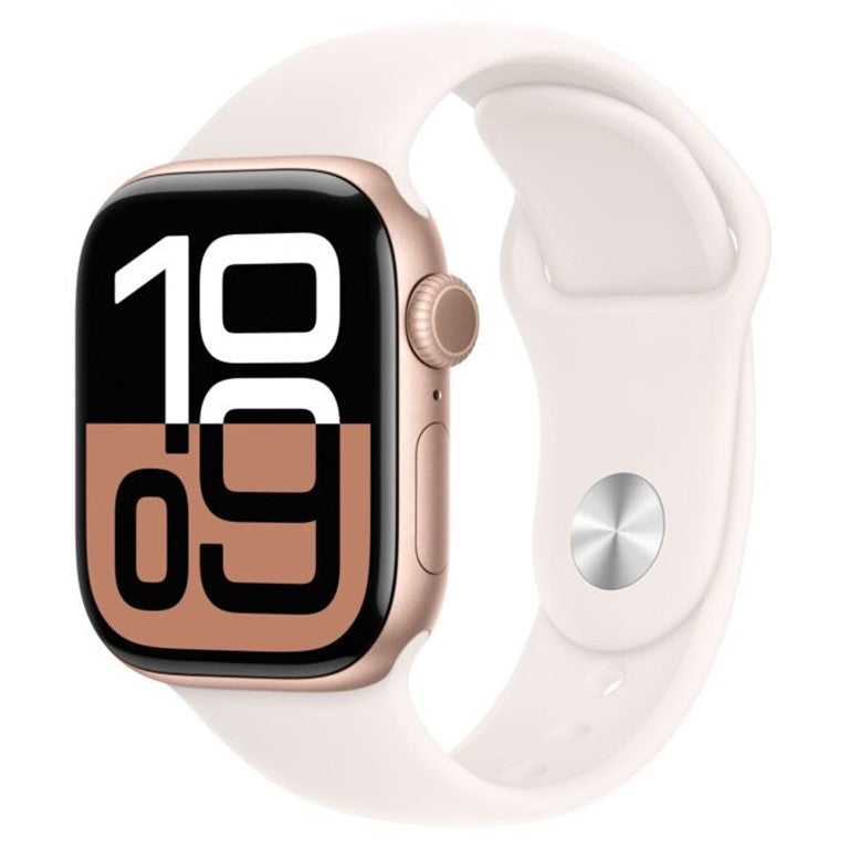 Apple Watch Series 10 GPS 46mm Rose Gold Aluminium Case with Light Blush Sport Band - M/L