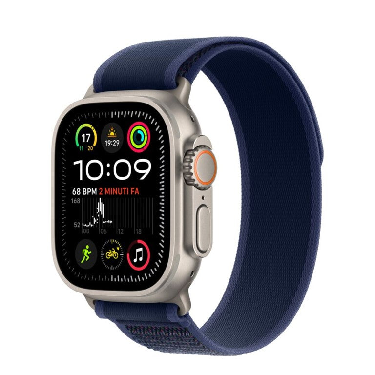 Apple Watch Ultra 2 GPS + Cellular 49mm Natural Titanium Case with Blue Trail Loop - S/M
