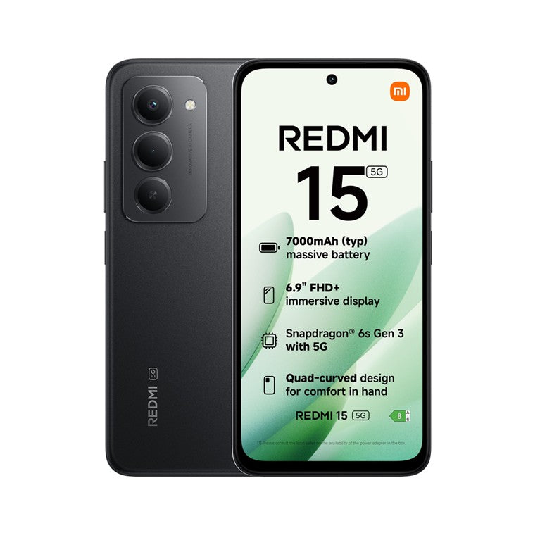 Xiaomi Redmi 15 256Gb 8Gb-RAM 5G Dual Sim - Midnight Black
