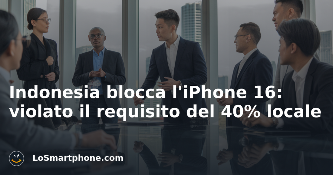 Indonesia blocca l'iPhone 16: violato il requisito del 40% locale