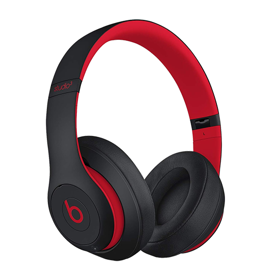 Beats Studio 3 Wireless Bluetooth Headphones (Over Ear) Defiant Black/Red - Decade Collection