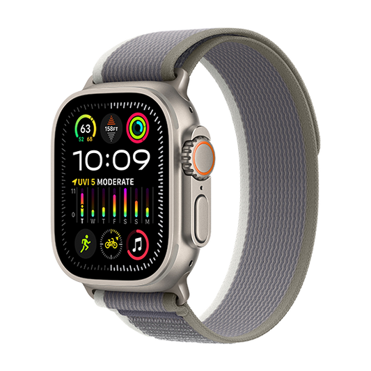 Watch Apple Watch Ultra 2 LTE 49mm Titanium Case with Trail Loop  M/L - Green/Grey