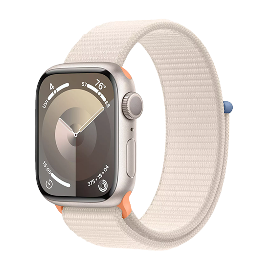 Watch Apple Watch Series 9 LTE 41mm Starlight Aluminium Case with Sport Loop - Starlight