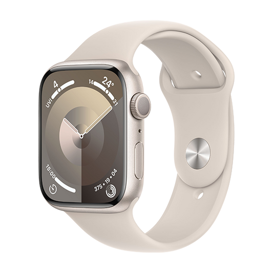 Watch Apple Watch Series 9 GPS 45mm Starlight Aluminium Case with Sport Band S/M - Starlight