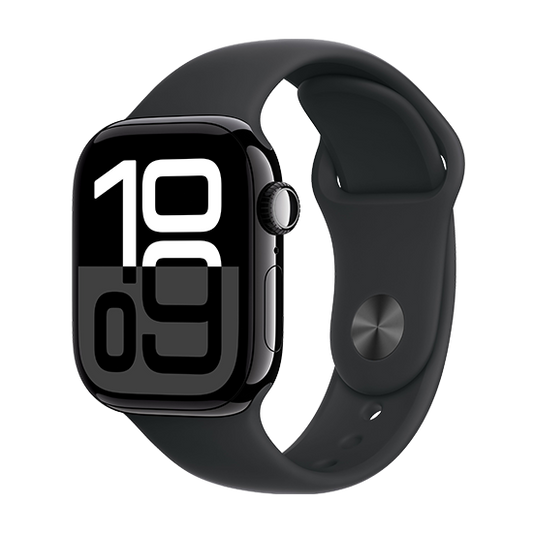 Watch Apple Watch Series 10 GPS 42mm Jet Black Aluminium Case with Sport Band S/M - Black