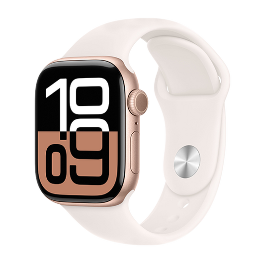 Watch Apple Watch Series 10 GPS 42mm Rose Gold Aluminium Case with Sport Band M/L - Light Blush