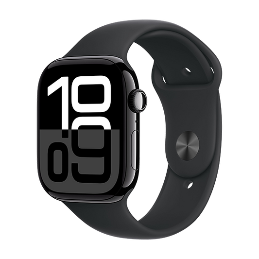 Watch Apple Watch Series 10 GPS 46mm Jet Black Aluminium Case with Sport Band S/M - Black