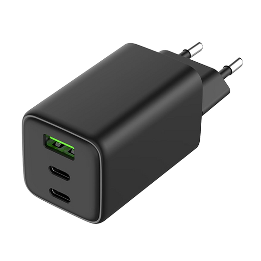 Alkaya 65W USB-C+USB-A Adapter Triple Port - Black