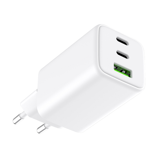 Alkaya 65W Wall Charger Triple Port (Type-A + Type-C) - White