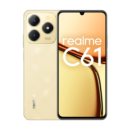 Realme C61 Dual Sim 6GB RAM 128GB - Sparkle Gold