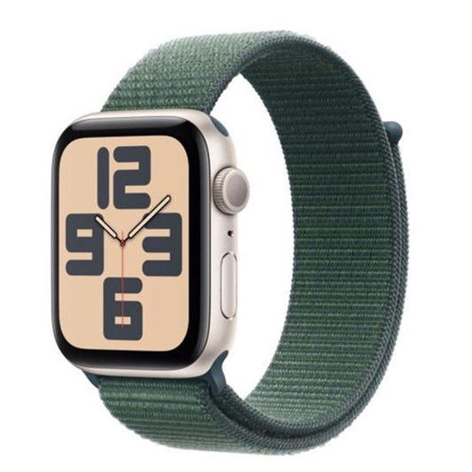 Apple Watch SE GPS 40mm Starlight Aluminium Case with Lake Green Sport Loop - EU