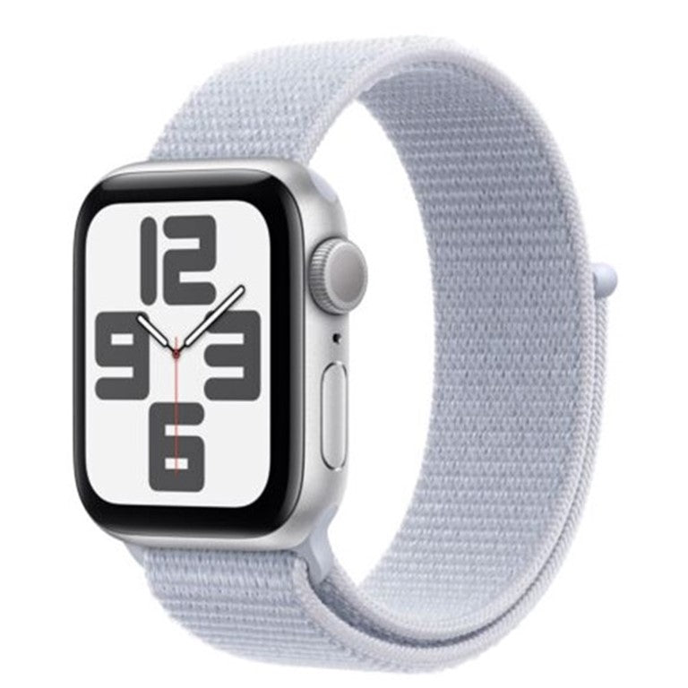 Apple Watch SE GPS + Cellular 40mm Silver Aluminium Case with Blue Cloud Sport Loop - EU