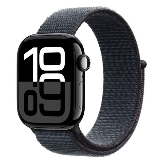 Apple Watch Series 10 GPS 46mm Jet Black Aluminium Case with Ink Sport Loop - EU