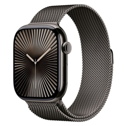 Apple Watch Series 10 GPS + Cellular 46mm Slate Titanium Case with Slate Milanese Loop - S/M