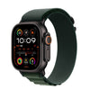 Apple Watch Ultra 2 GPS + Cellular 49mm Black Titanium Case with Dark Green Alpine Loop - Large