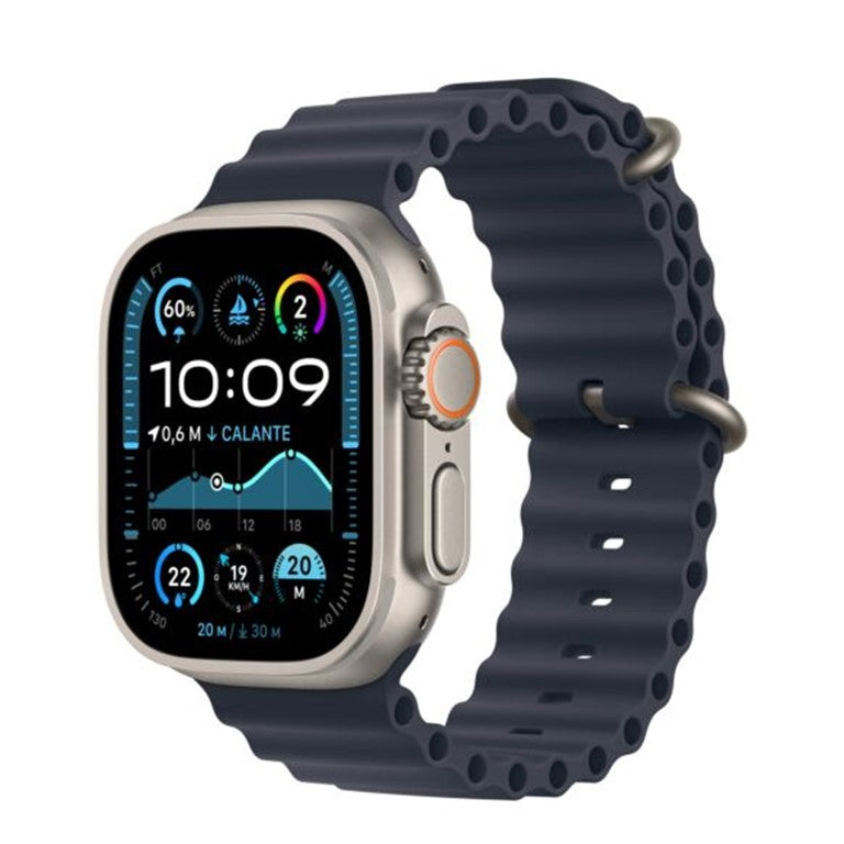 Apple Watch Ultra 2 GPS + Cellular 49mm Natural Titanium Case with Navy Ocean Band - EU